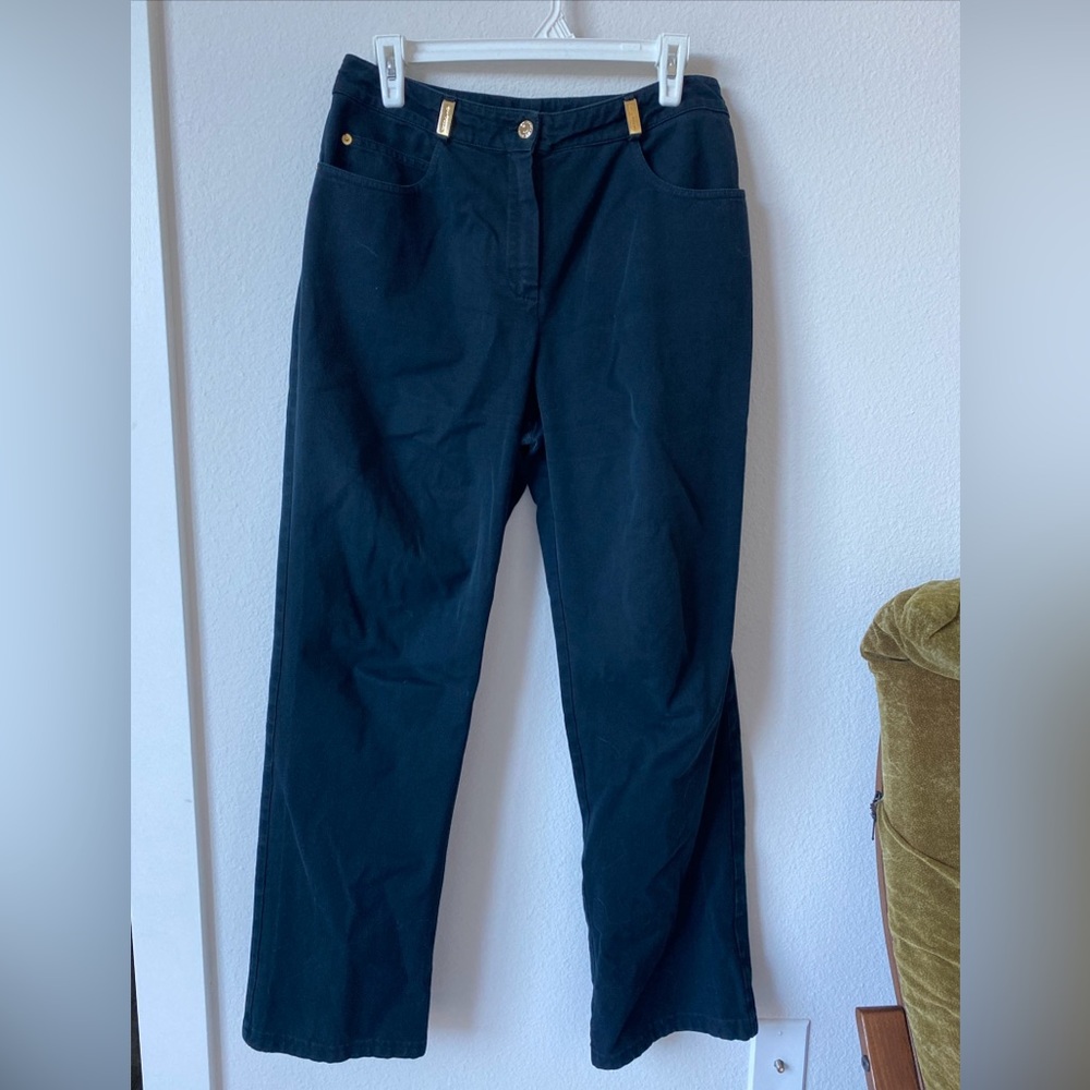 St. John Black Straight Leg Women's Jeans